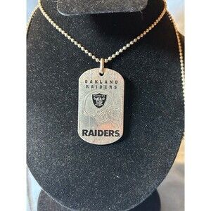 NFL Oakland Raiders Dog Tag Style Necklace